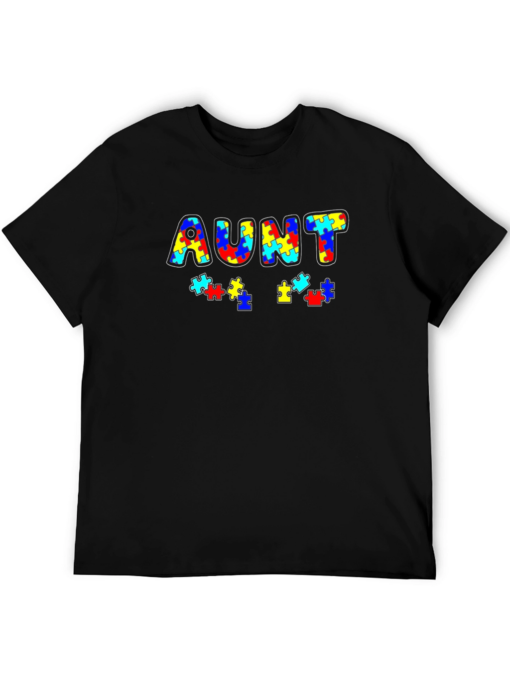 Autism Awareness Aunt Puzzle Piece T-Shirt