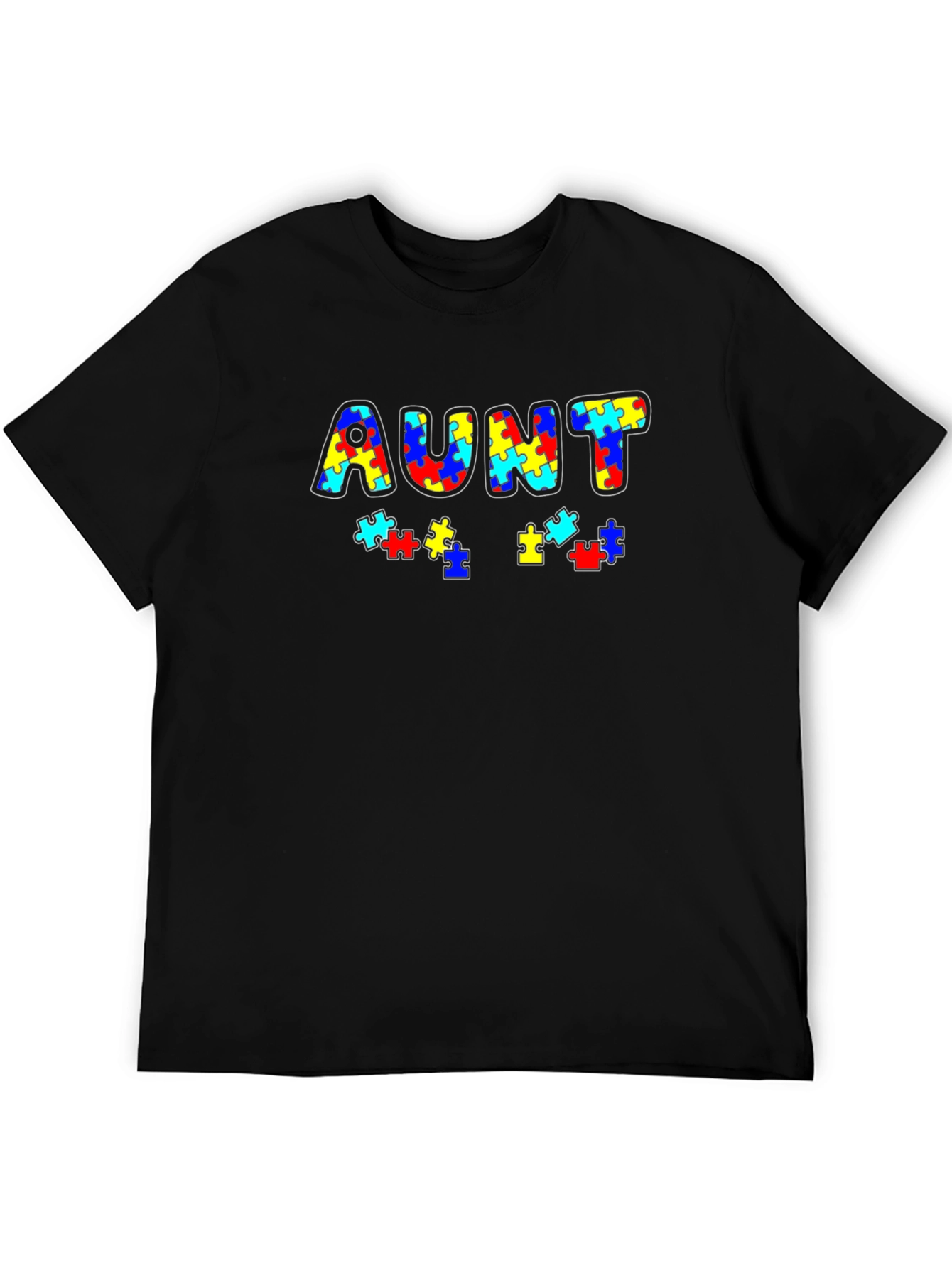 Autism Awareness Aunt Puzzle Piece T-Shirt
