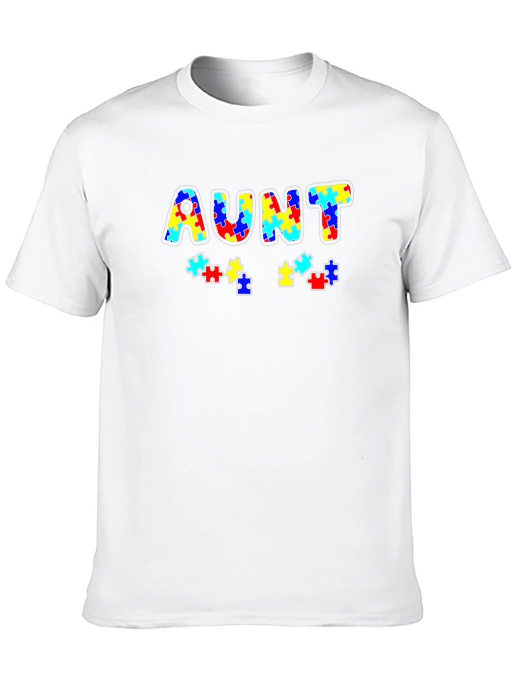 Autism Awareness Aunt Puzzle Piece T-Shirt
