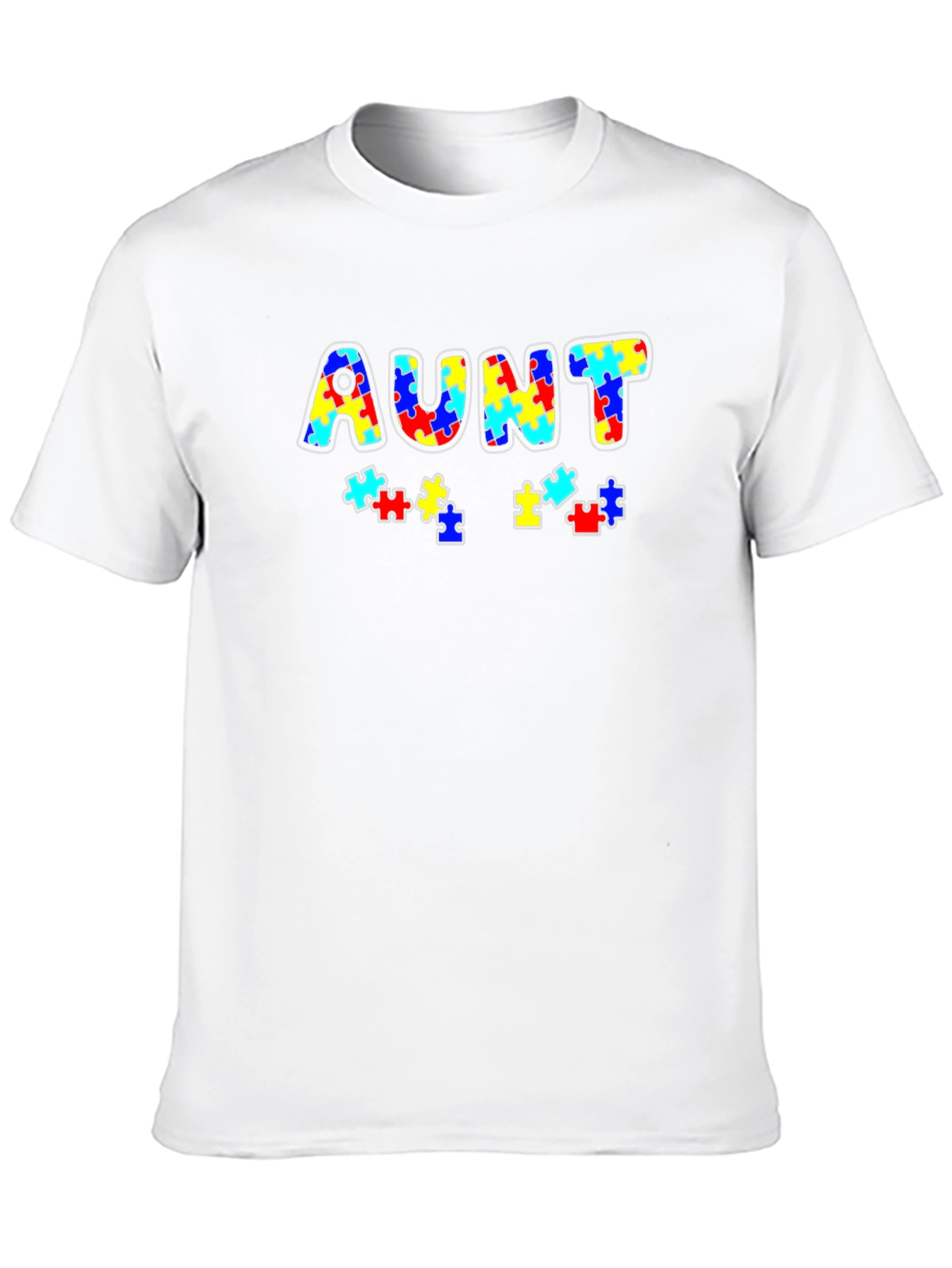 Autism Awareness Aunt Puzzle Piece T-Shirt