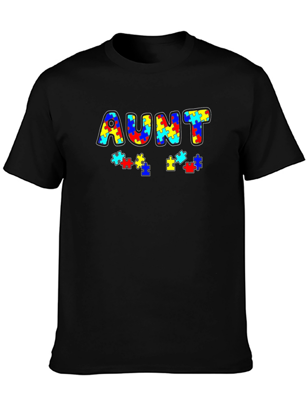 Autism Awareness Aunt Puzzle Piece T-Shirt