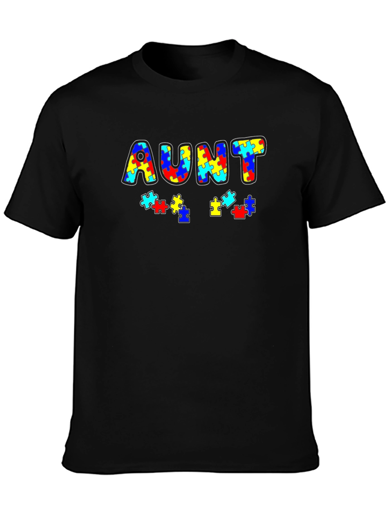 Autism Awareness Aunt Puzzle Piece T-Shirt