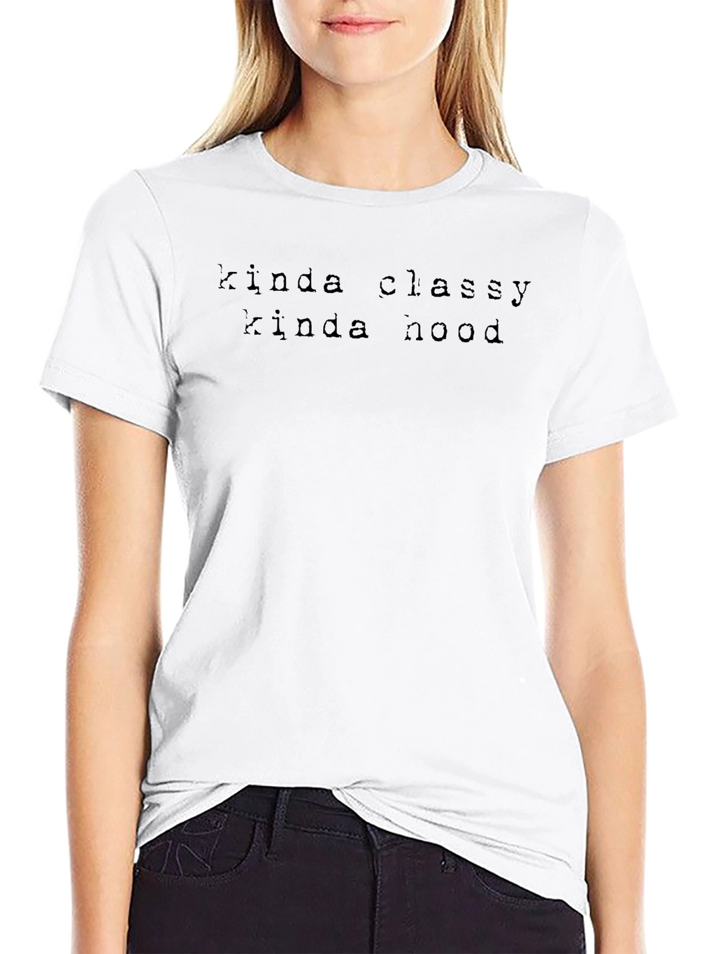 Kinda Classy Kinda Hood Black Graphic Tee