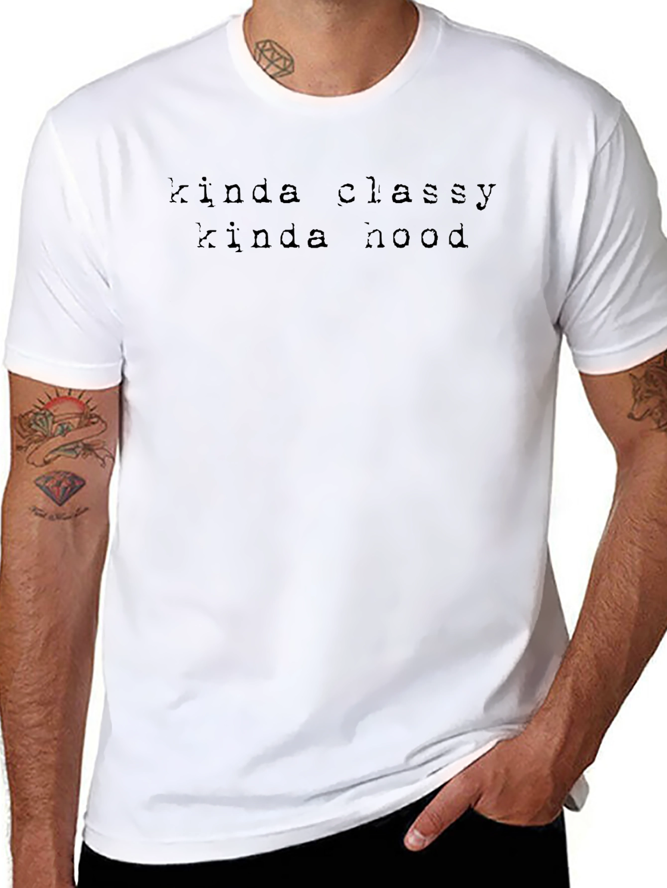 Kinda Classy Kinda Hood Black Graphic Tee