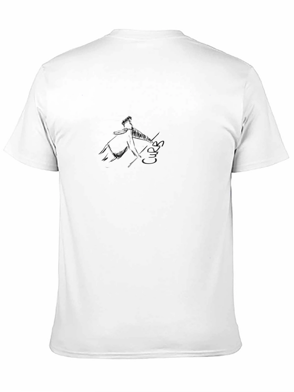 Mens Black Graphic Tee - Abstract Design