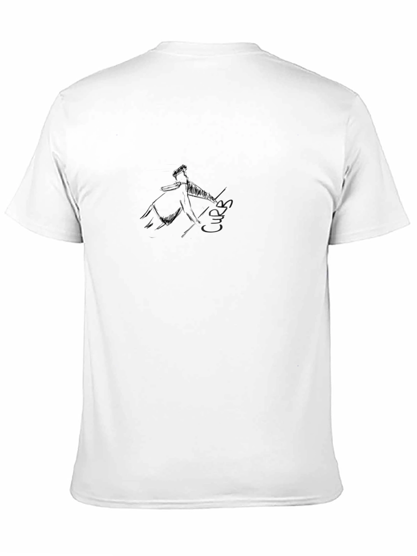 Mens Black Graphic Tee - Abstract Design