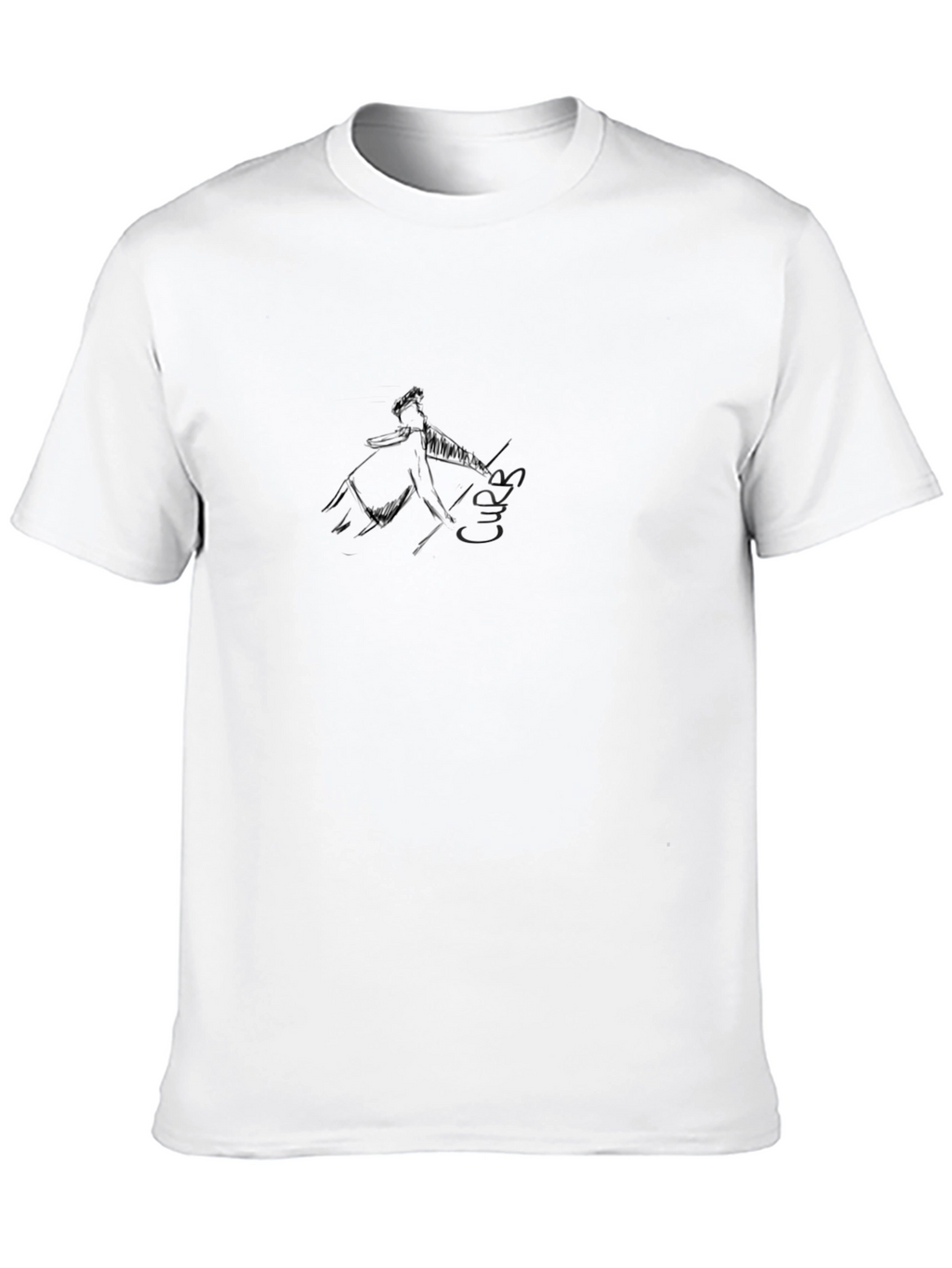 Mens Black Graphic Tee - Abstract Design
