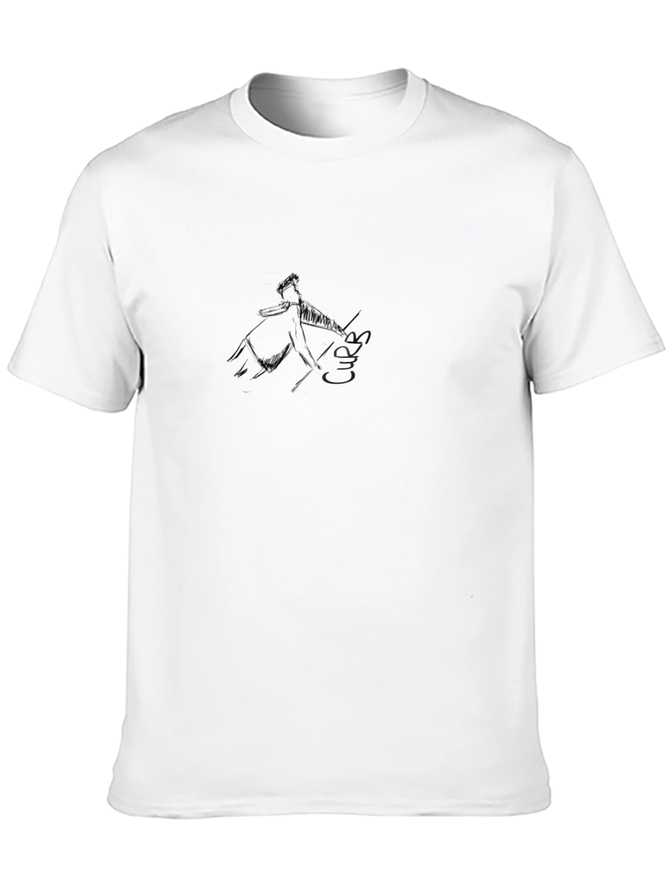 Mens Black Graphic Tee - Abstract Design