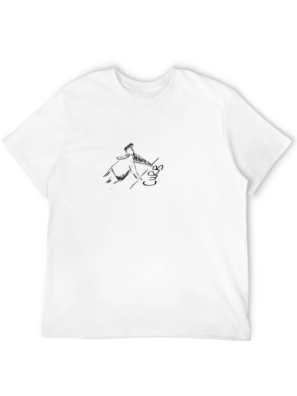 Mens Black Graphic Tee - Abstract Design