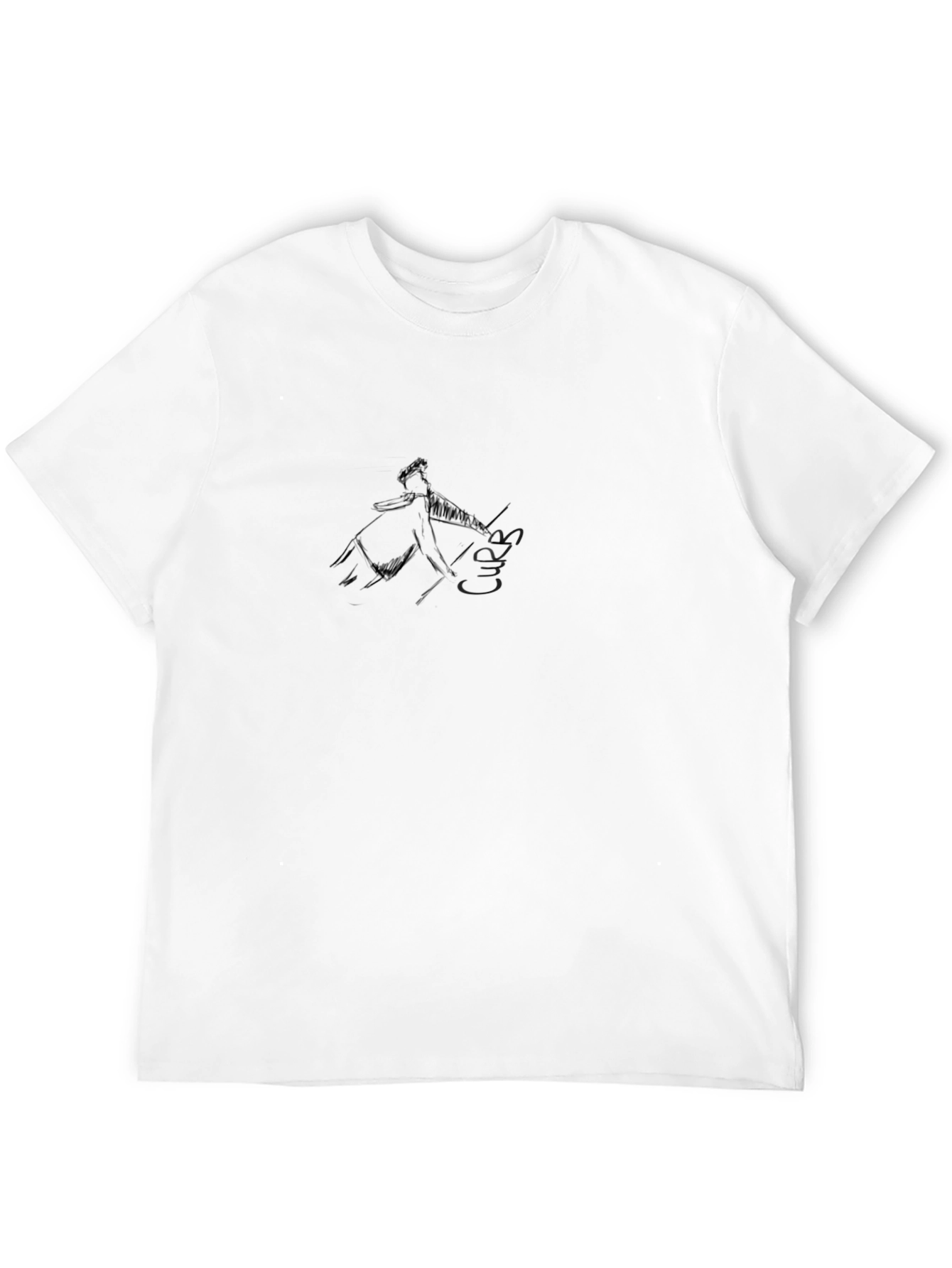 Mens Black Graphic Tee - Abstract Design