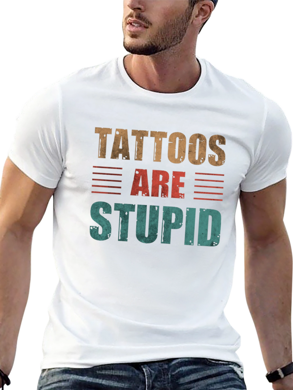 Tattoos Are Stupid Graphic T-Shirt