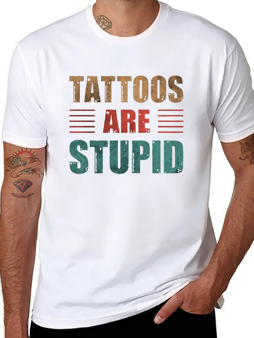 Tattoos Are Stupid Graphic T-Shirt