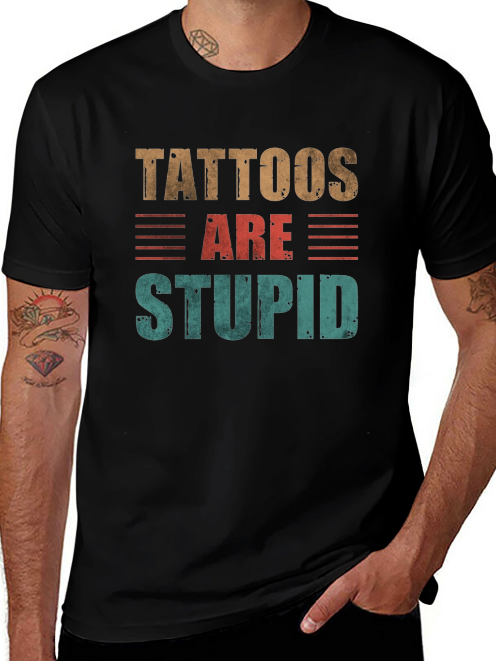 Tattoos Are Stupid Graphic T-Shirt