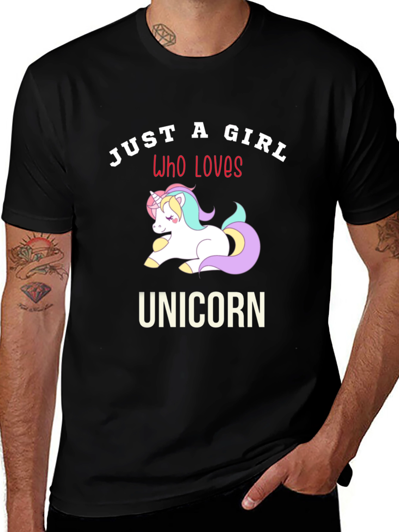 Just A Girl Who Loves Unicorns Graphic Tee