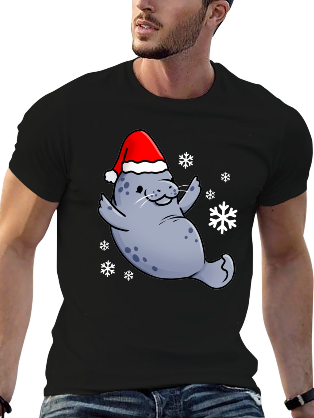 Festive Seal T-Shirt - Holiday Cheer