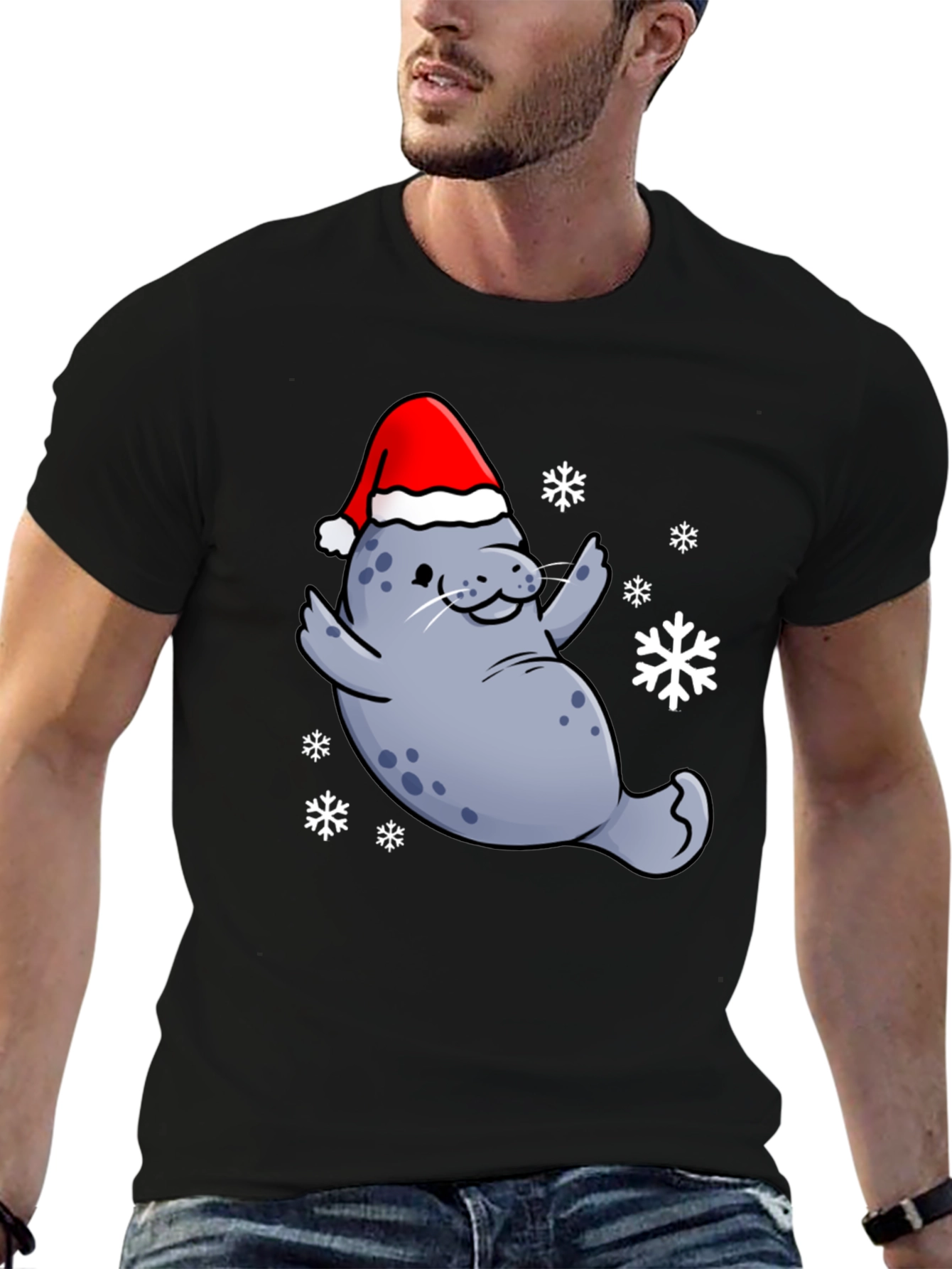 Festive Seal T-Shirt - Holiday Cheer