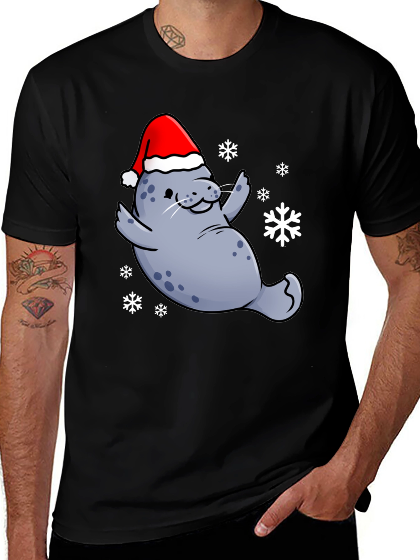 Festive Seal T-Shirt - Holiday Cheer