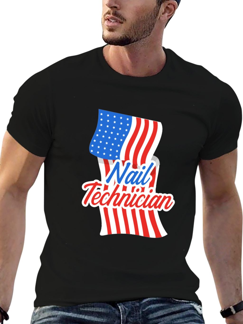 Nail Technician Patriotic T-Shirt