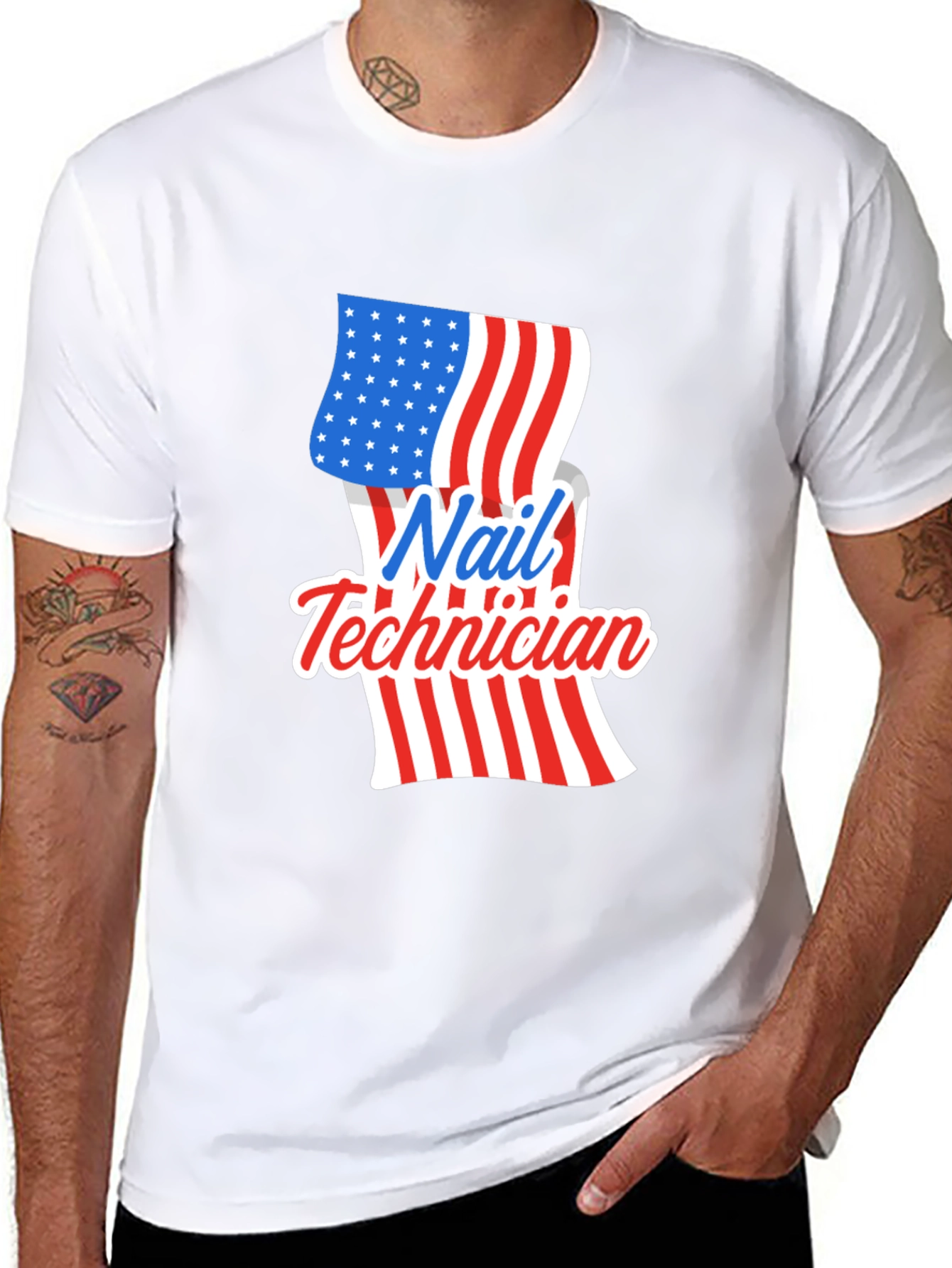 Nail Technician Patriotic T-Shirt