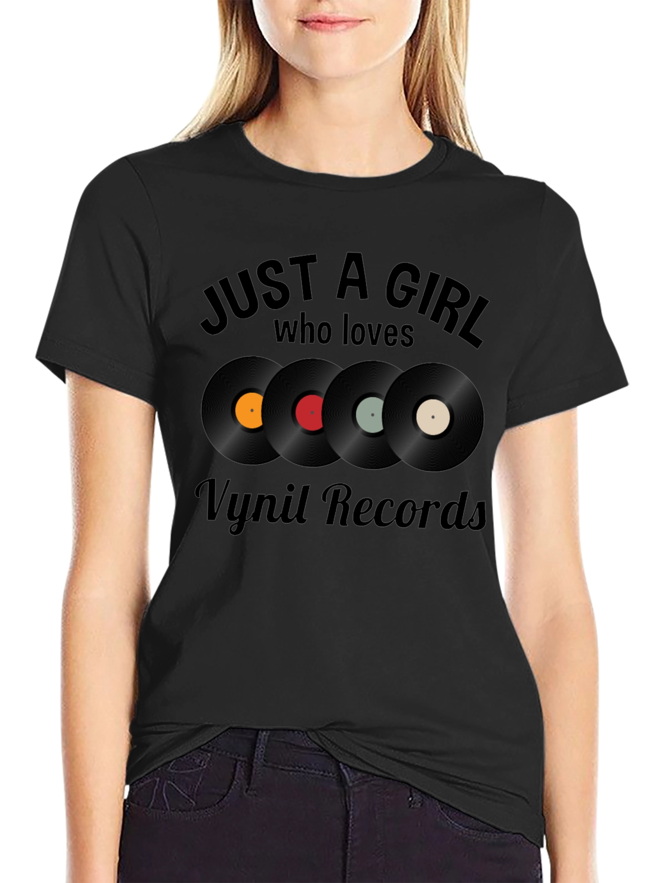 Vinyl Records Girls T-Shirt - Music Lover Tee