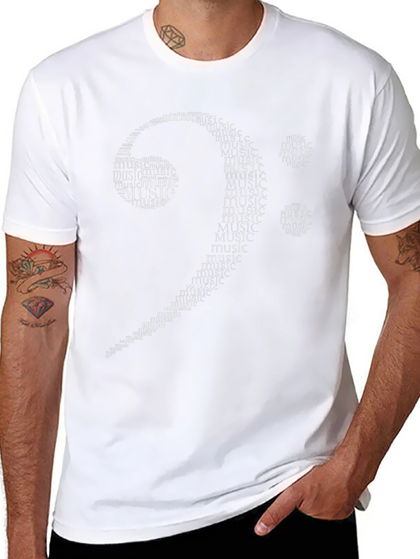 Music Note Word Art T-Shirt