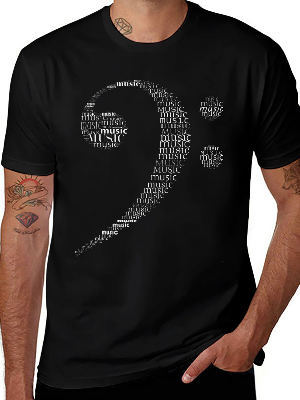Music Note Word Art T-Shirt