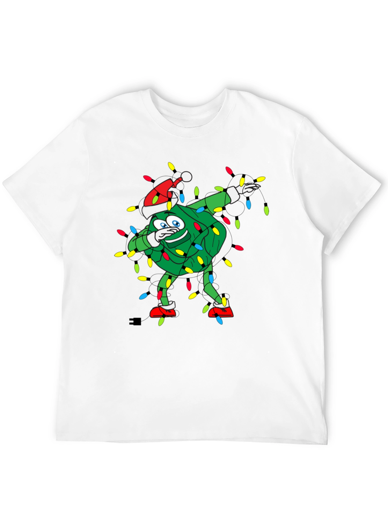 Dabbing Christmas Tree Black T-Shirt