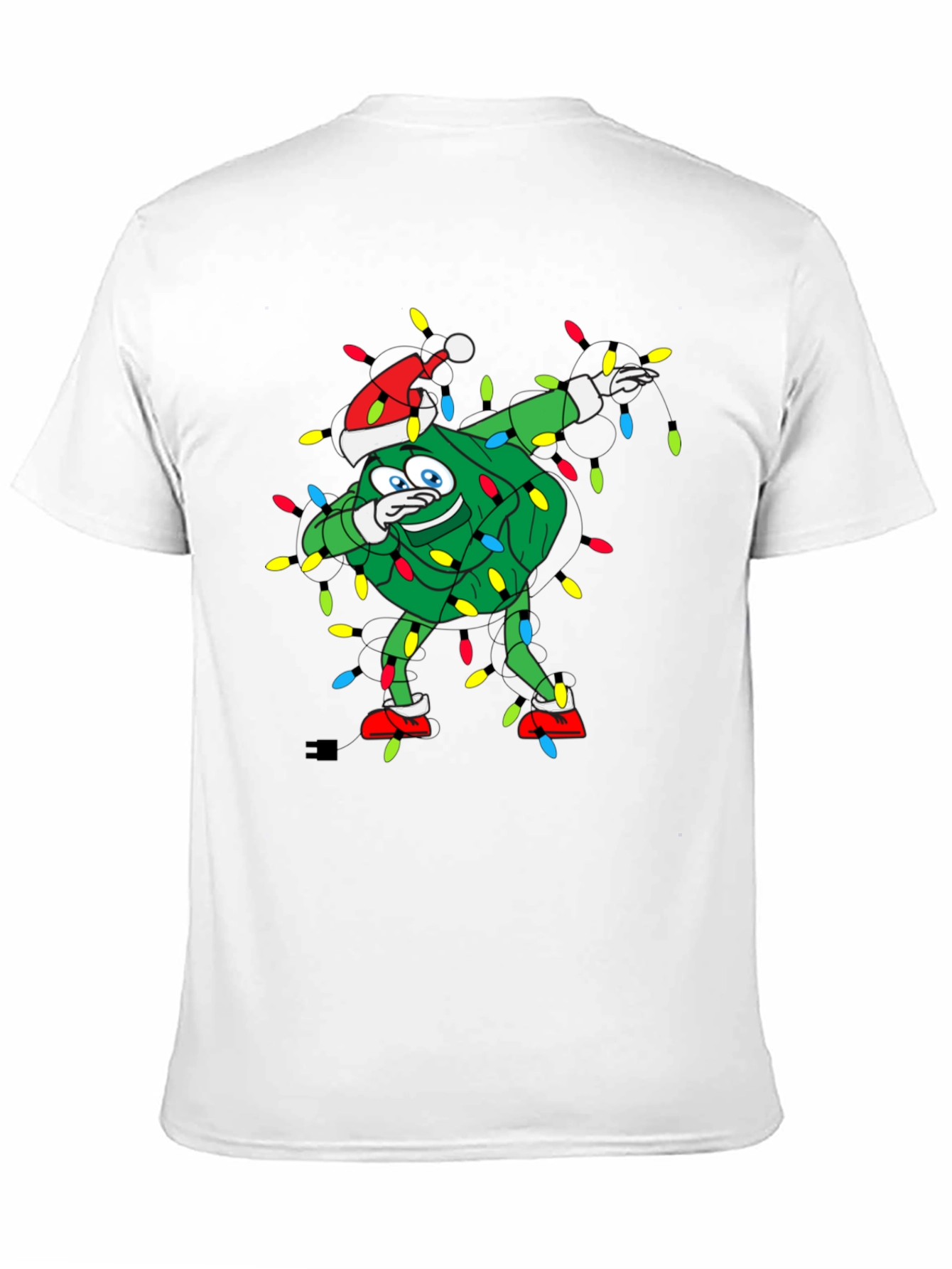 Dabbing Christmas Tree Black T-Shirt