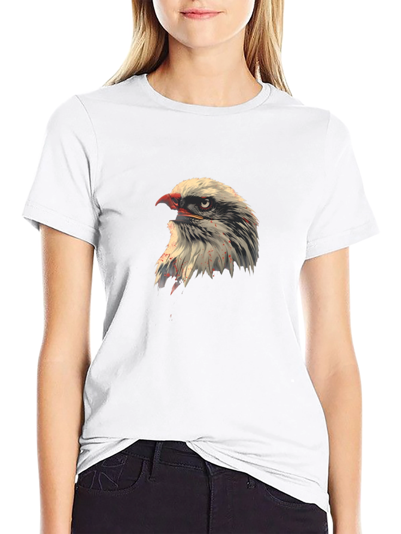 Eagle Head Graphic Black T-Shirt