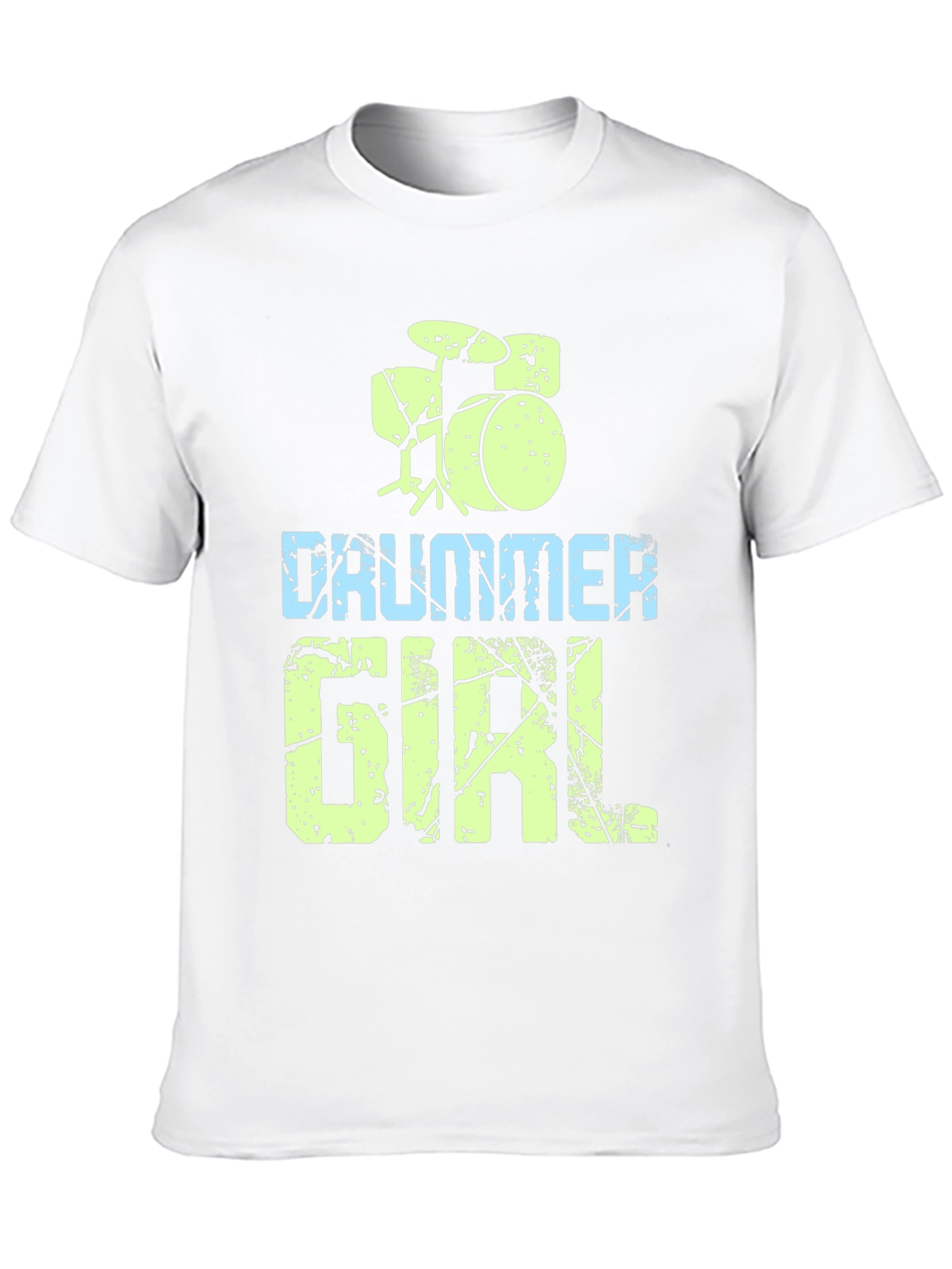 Drummer Girl Black T-Shirt - Music Lover Tee
