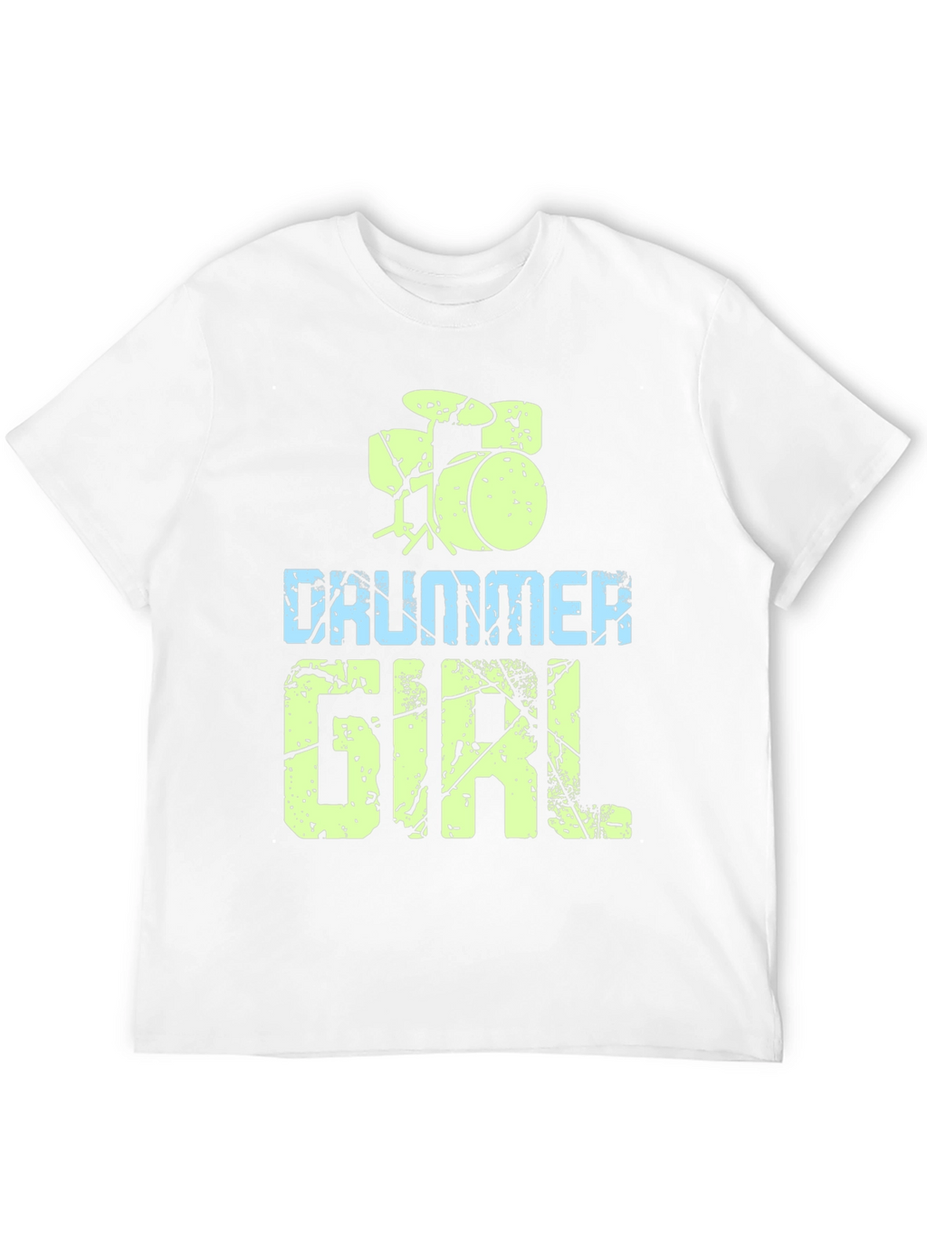 Drummer Girl Black T-Shirt - Music Lover Tee