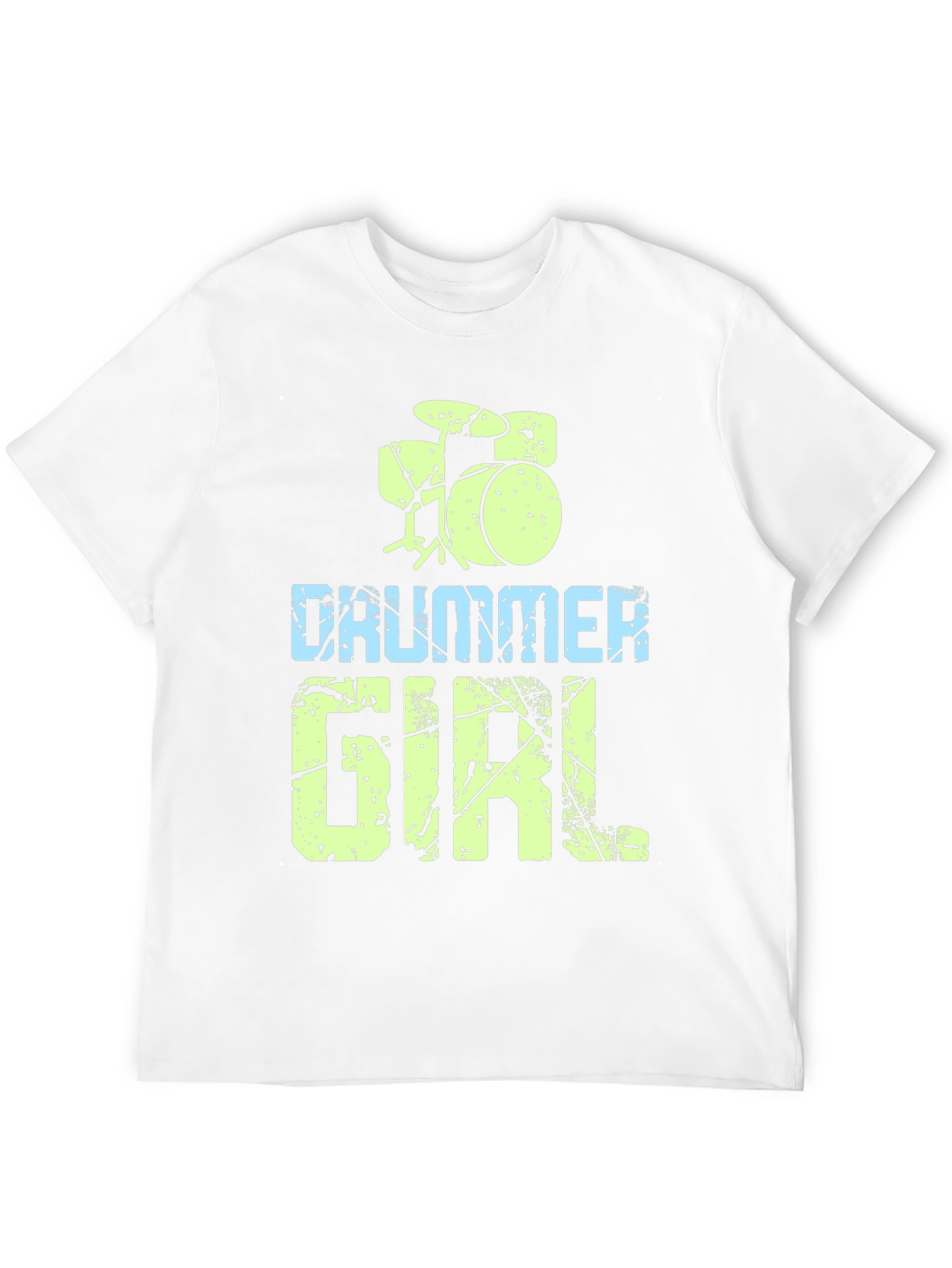 Drummer Girl Black T-Shirt - Music Lover Tee