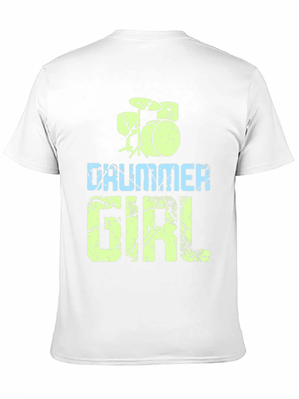 Drummer Girl Black T-Shirt - Music Lover Tee