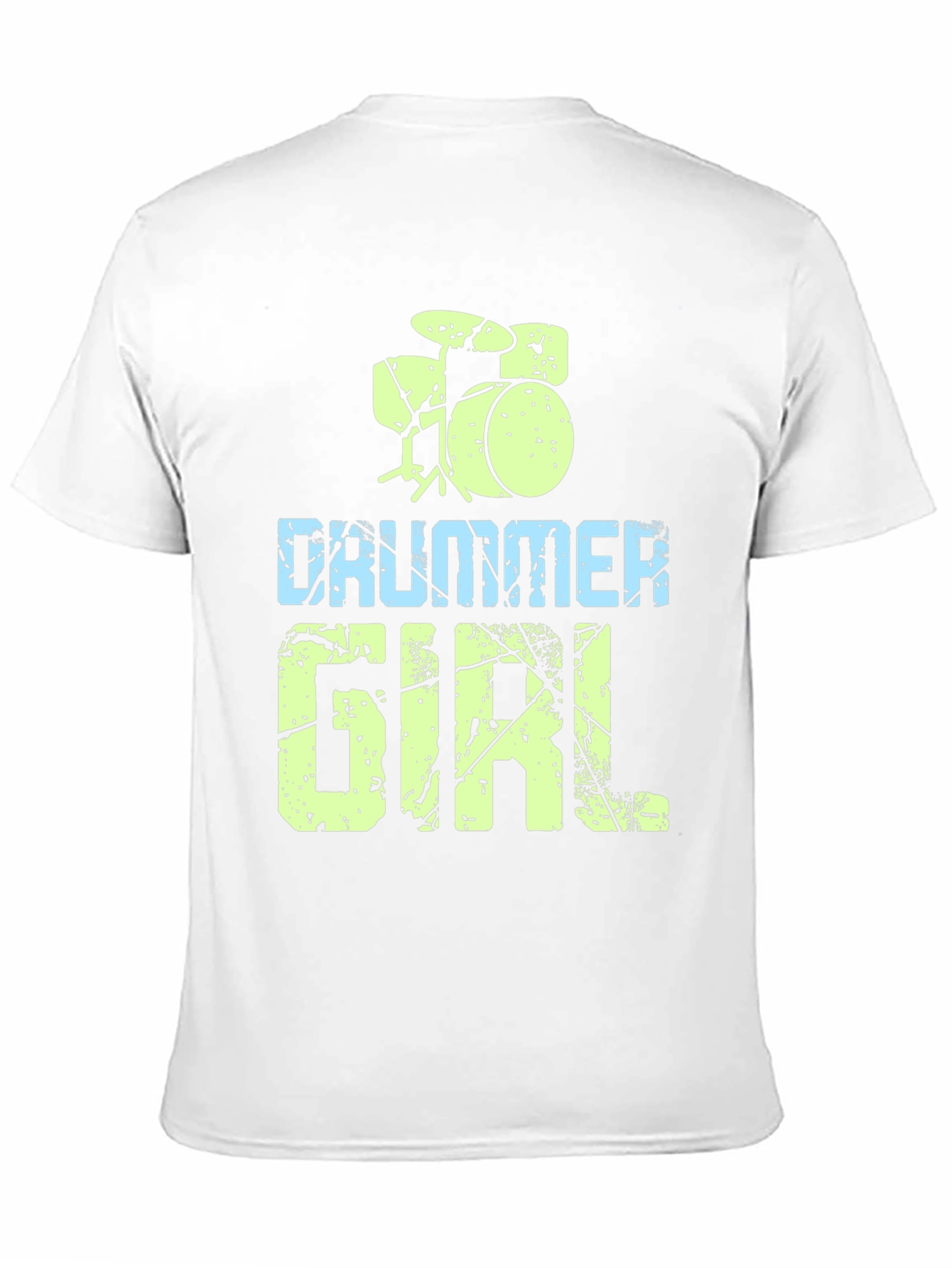 Drummer Girl Black T-Shirt - Music Lover Tee