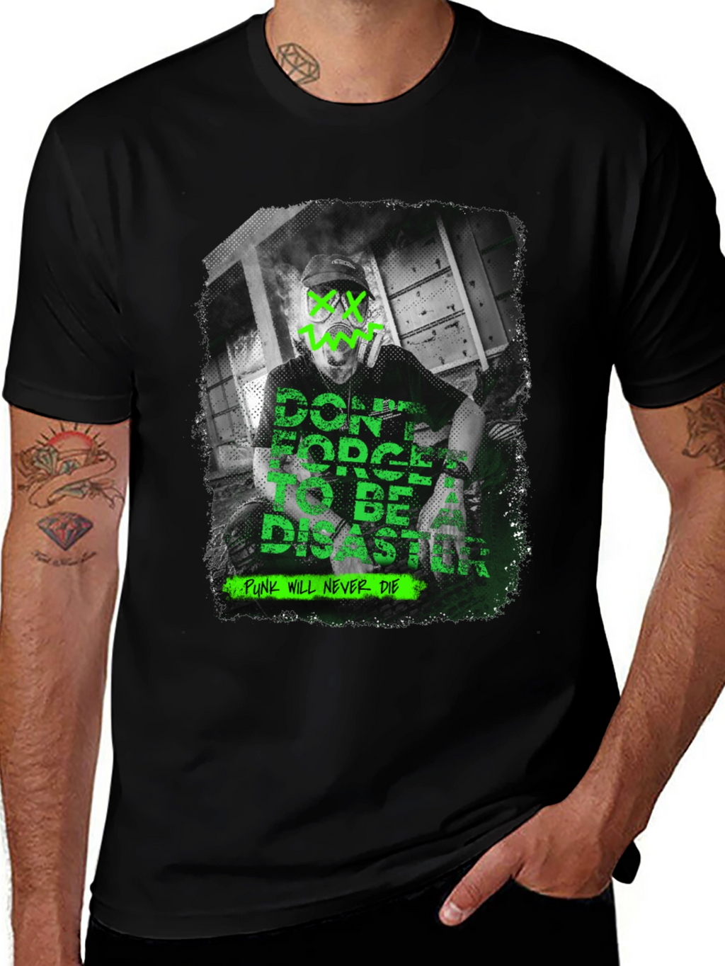 Edgy Graphic T-Shirt: Punk Will Never Die