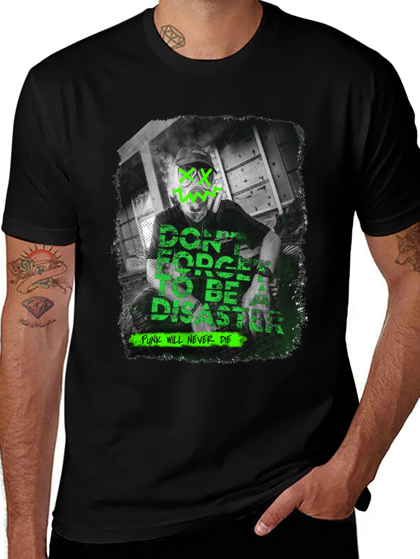 Edgy Graphic T-Shirt: Punk Will Never Die