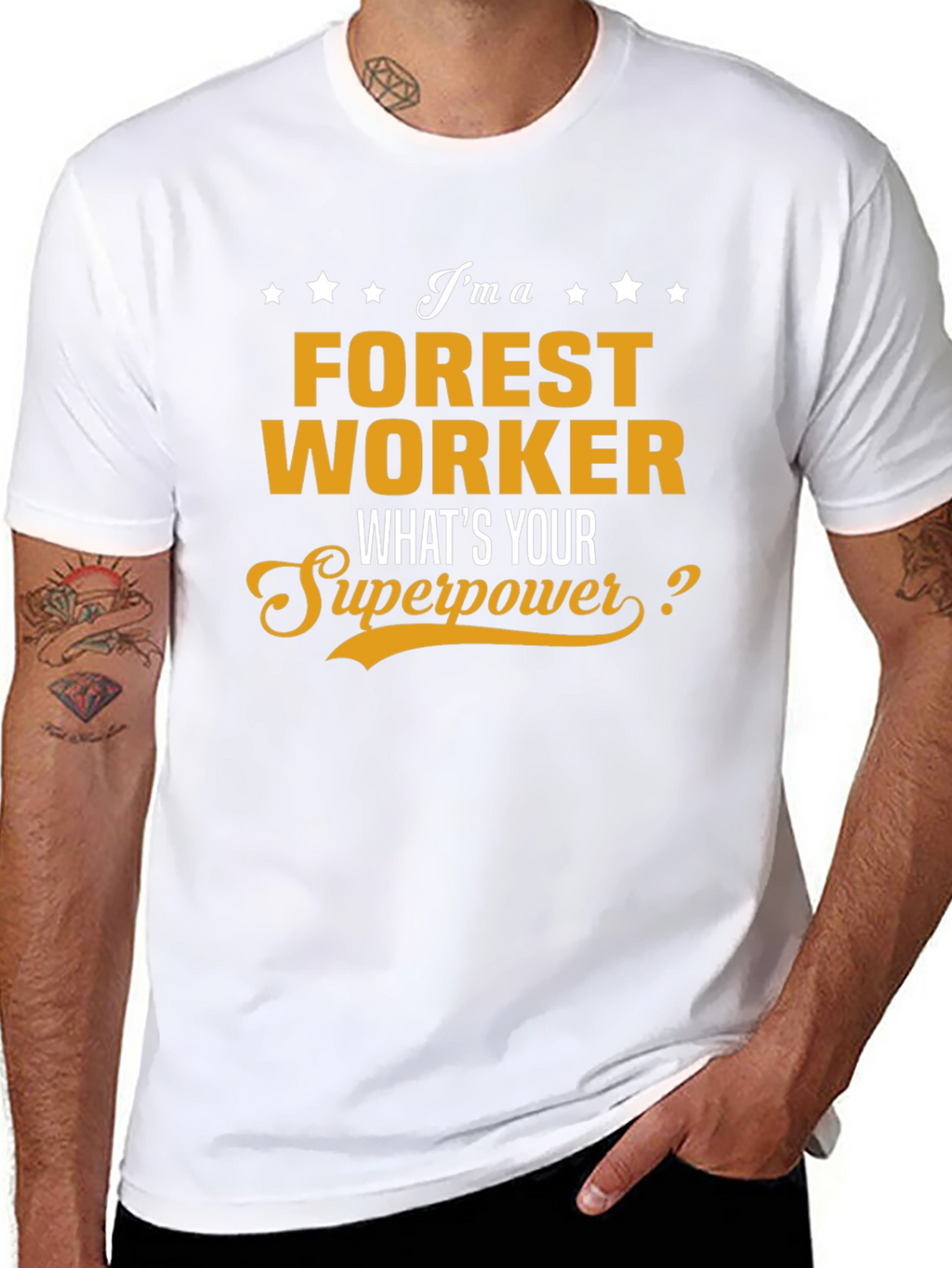 Forest Worker Superpower T-Shirt - Black