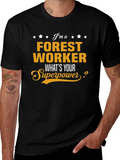 Forest Worker Superpower T-Shirt - Black