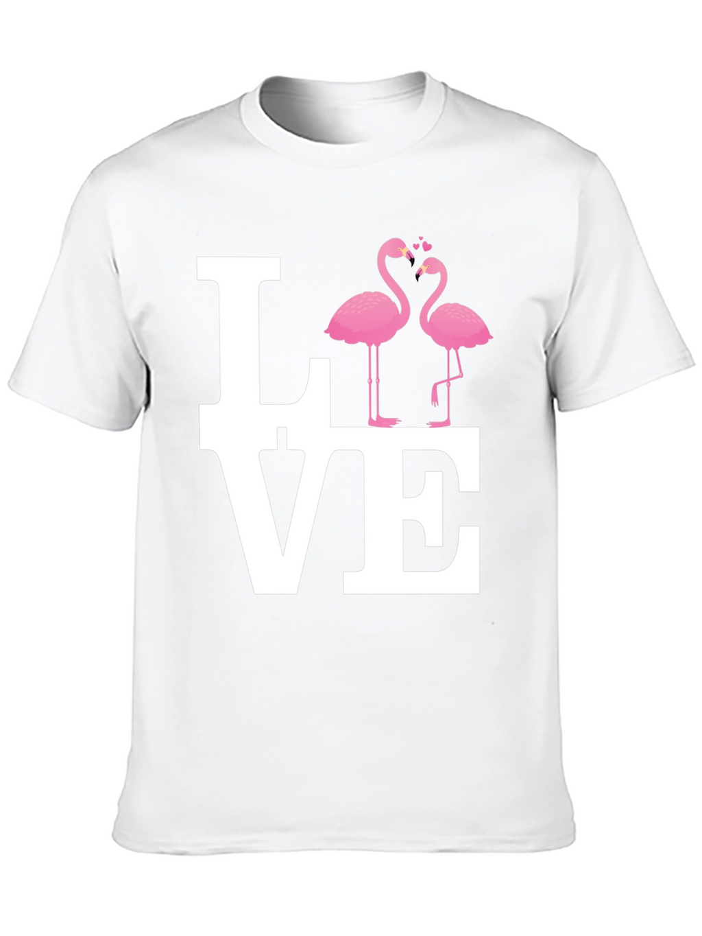 Love Flamingo Graphic Black T-Shirt