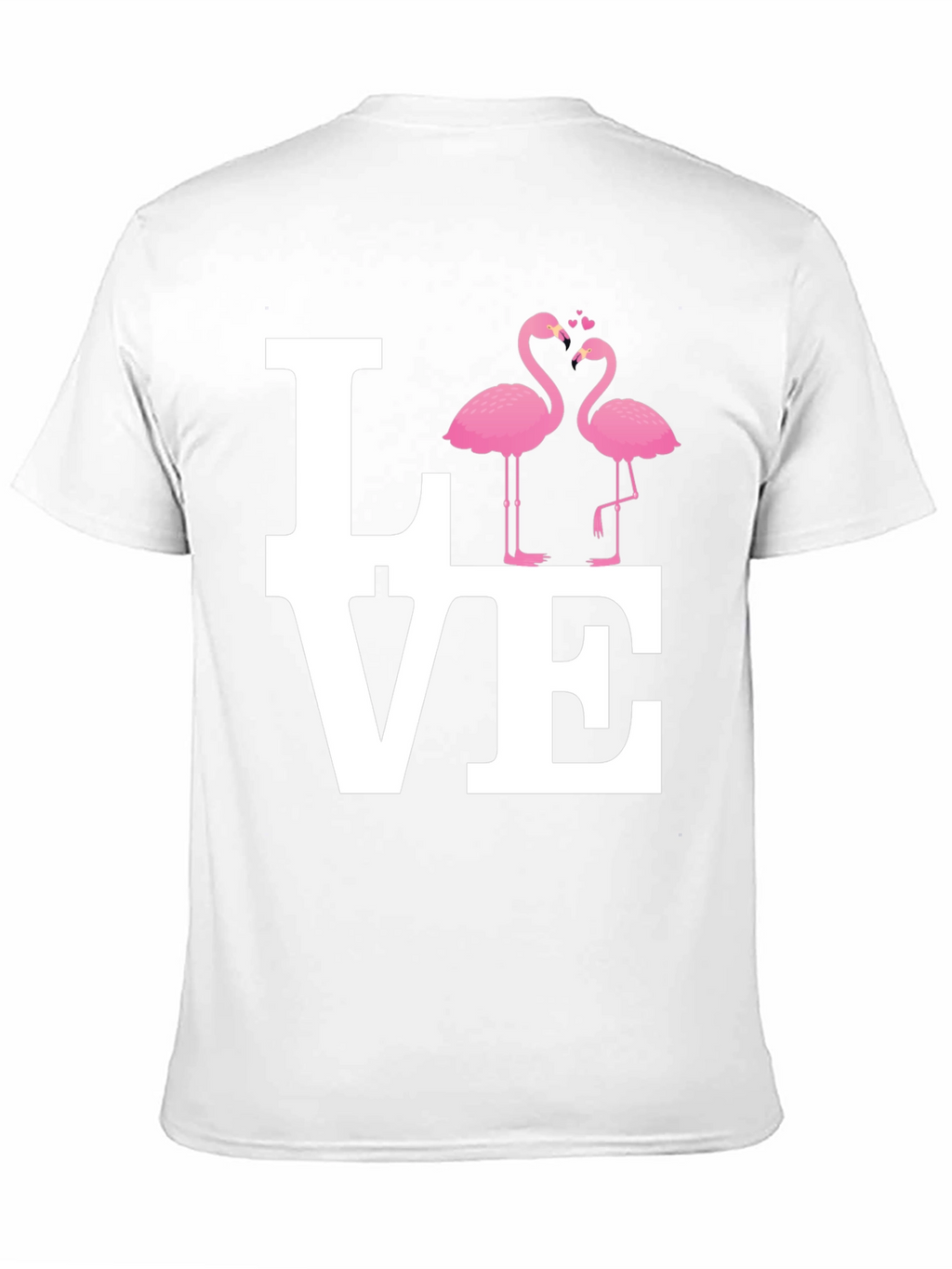 Love Flamingo Graphic Black T-Shirt