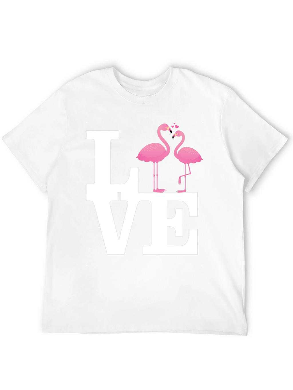 Love Flamingo Graphic Black T-Shirt