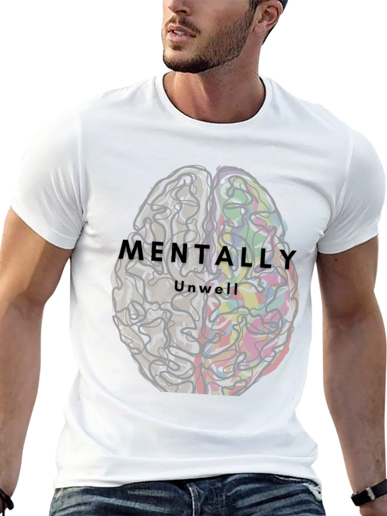 Mentally Unwell Brain Graphic Tee - Unisex