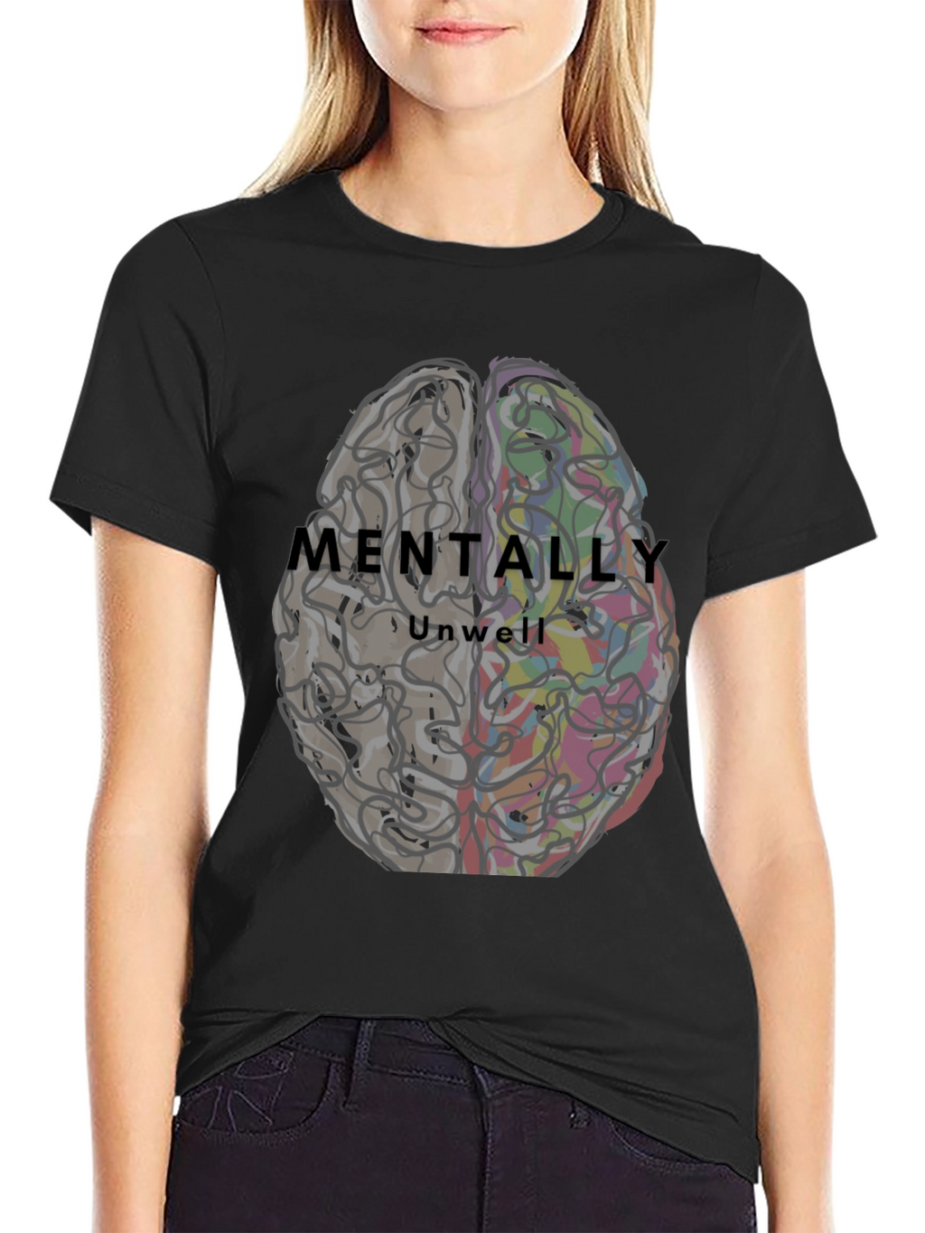 Mentally Unwell Brain Graphic Tee - Unisex