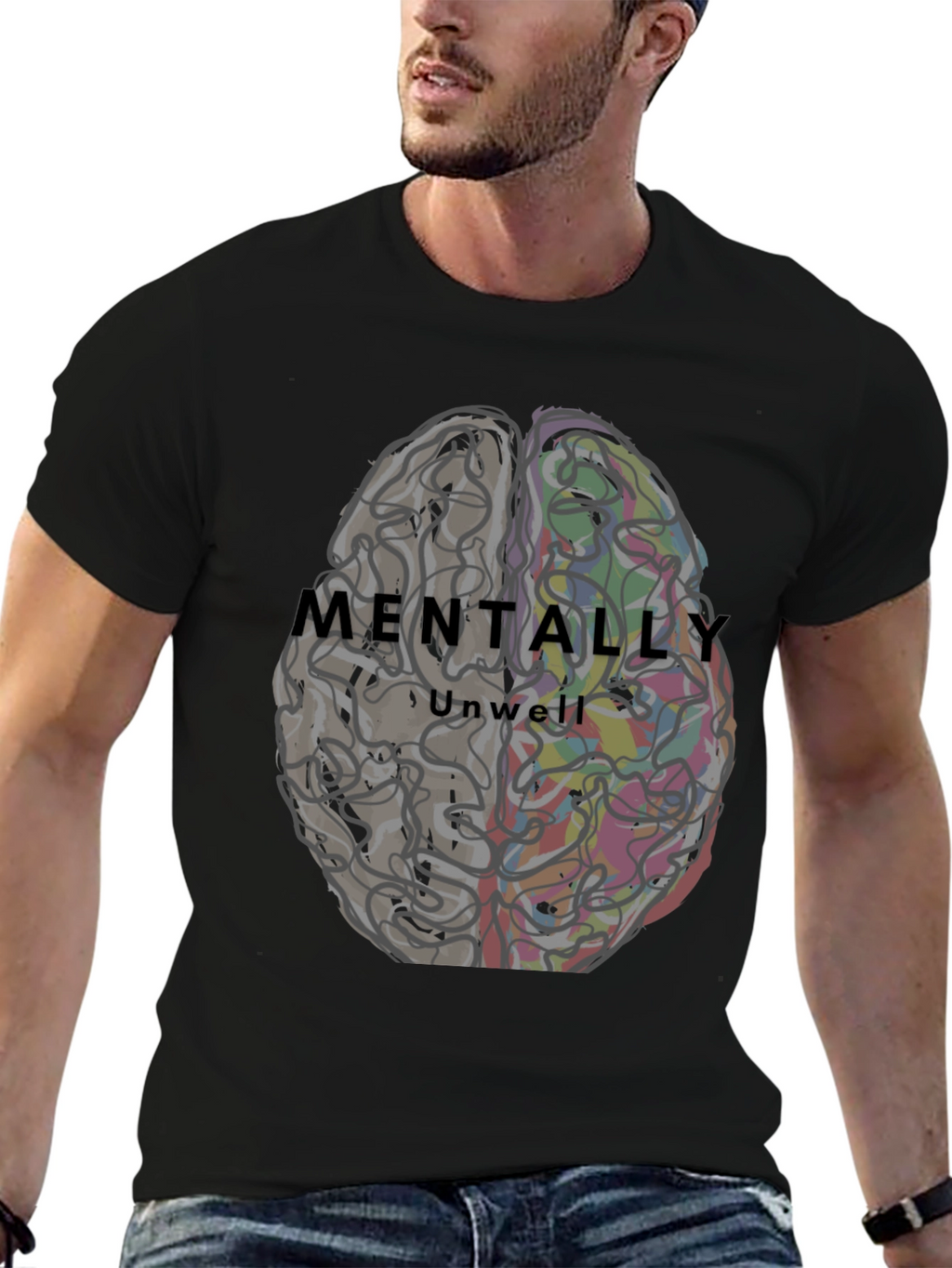 Mentally Unwell Brain Graphic Tee - Unisex