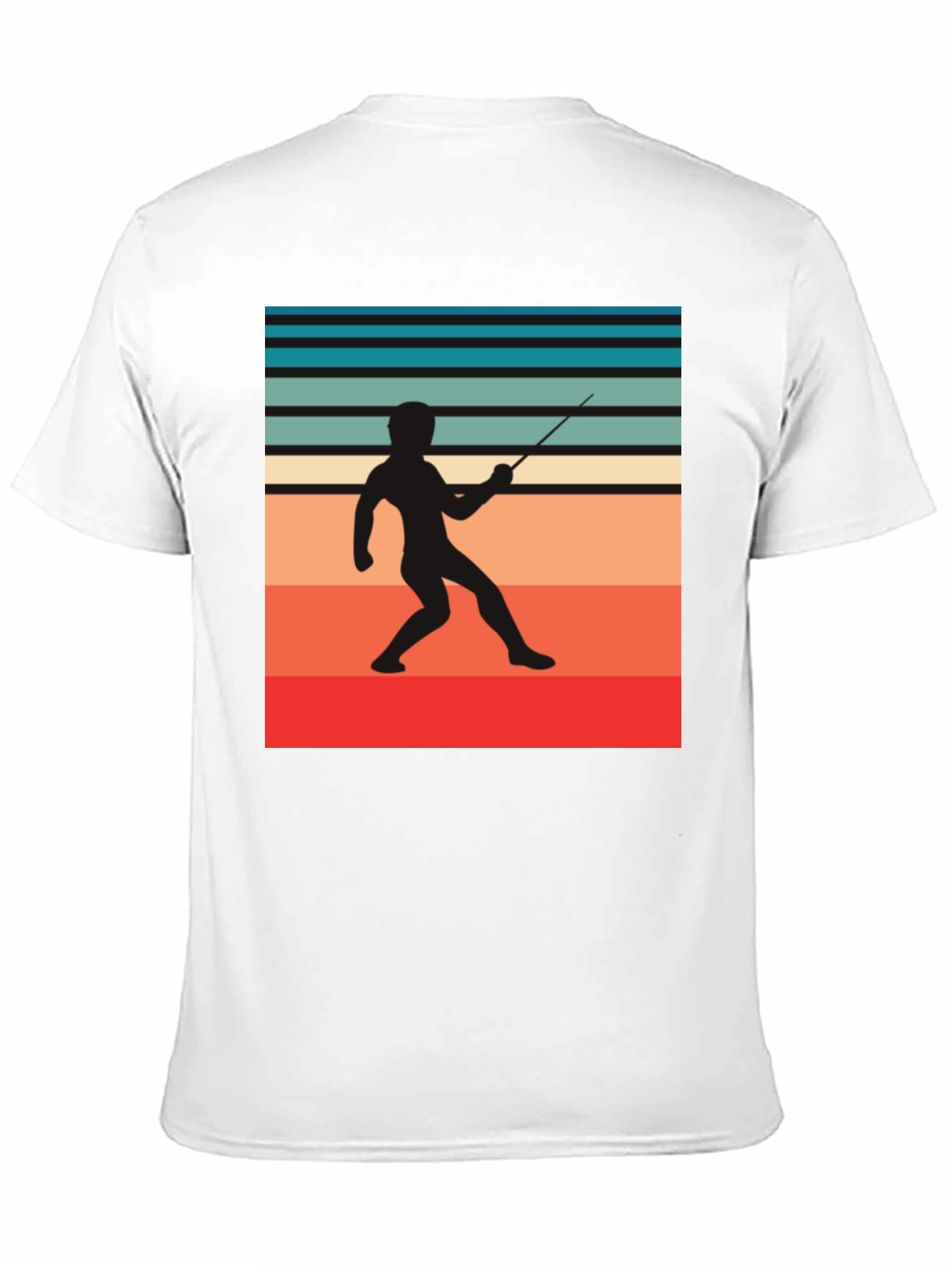 Retro Fencing Silhouette Graphic Tee