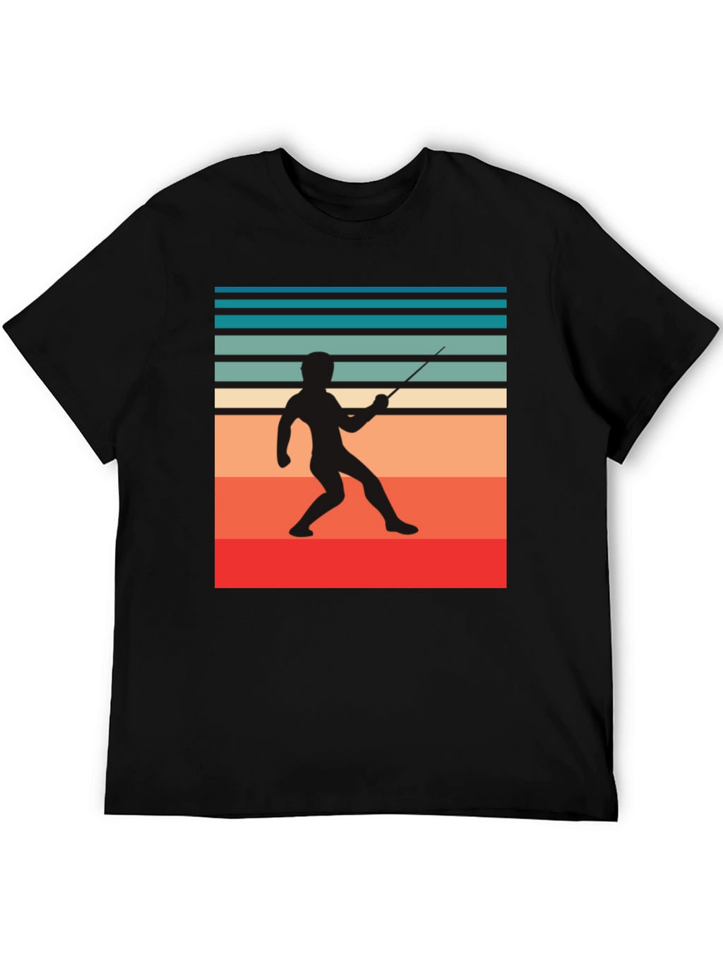 Retro Fencing Silhouette Graphic Tee