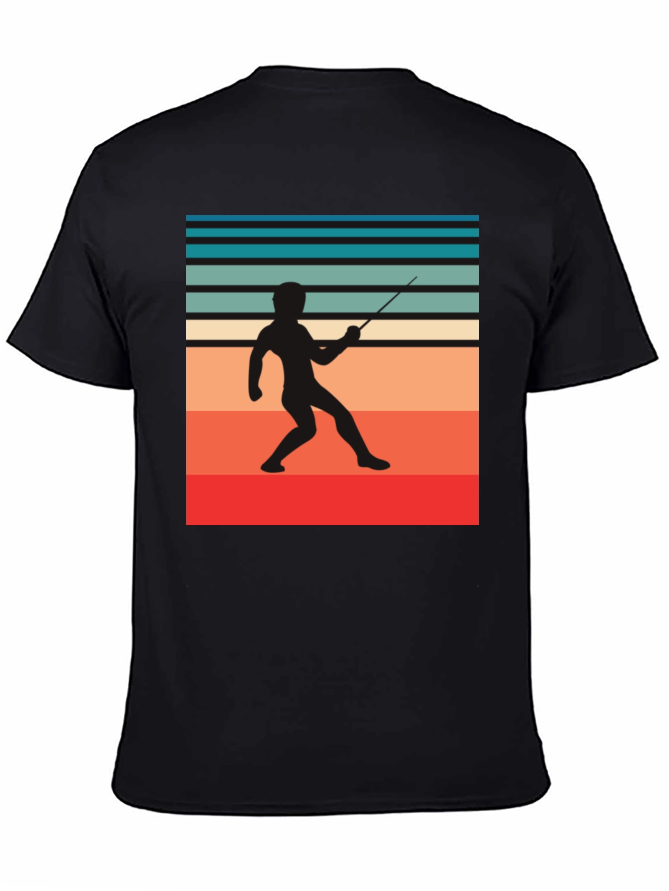 Retro Fencing Silhouette Graphic Tee