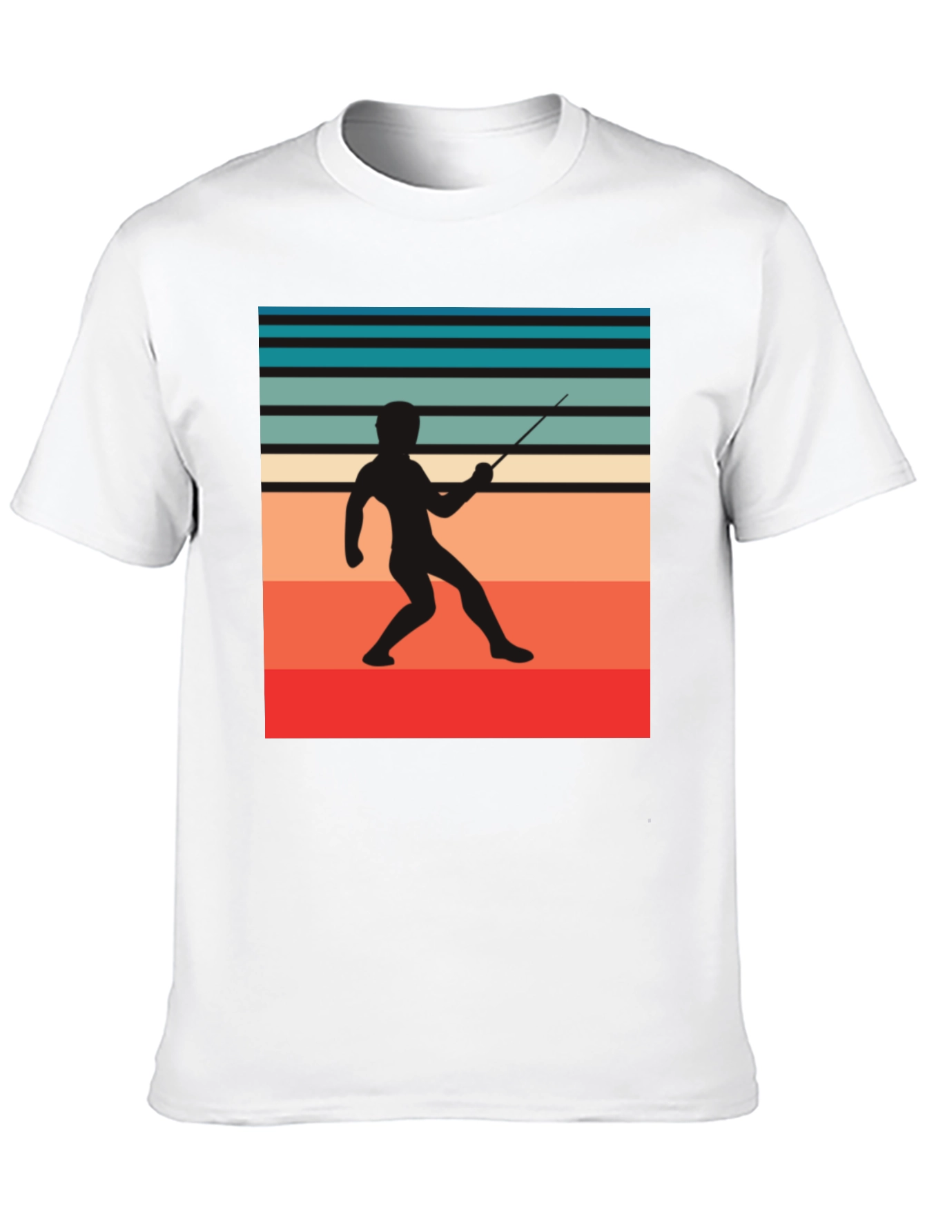 Retro Fencing Silhouette Graphic Tee