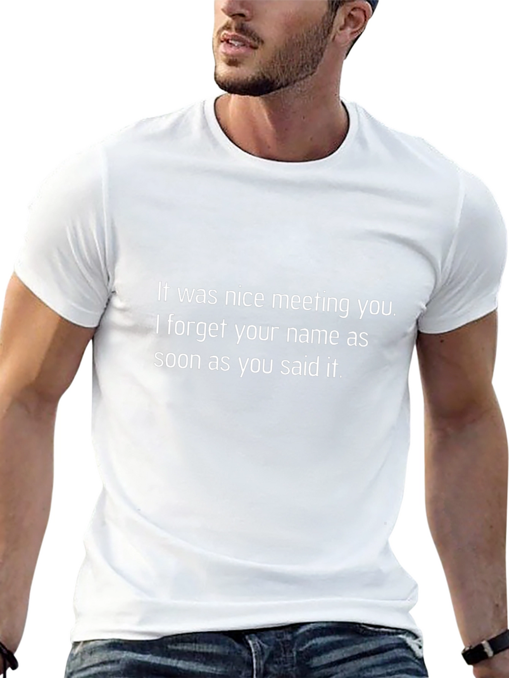 Funny Nice Meeting You Black T-Shirt