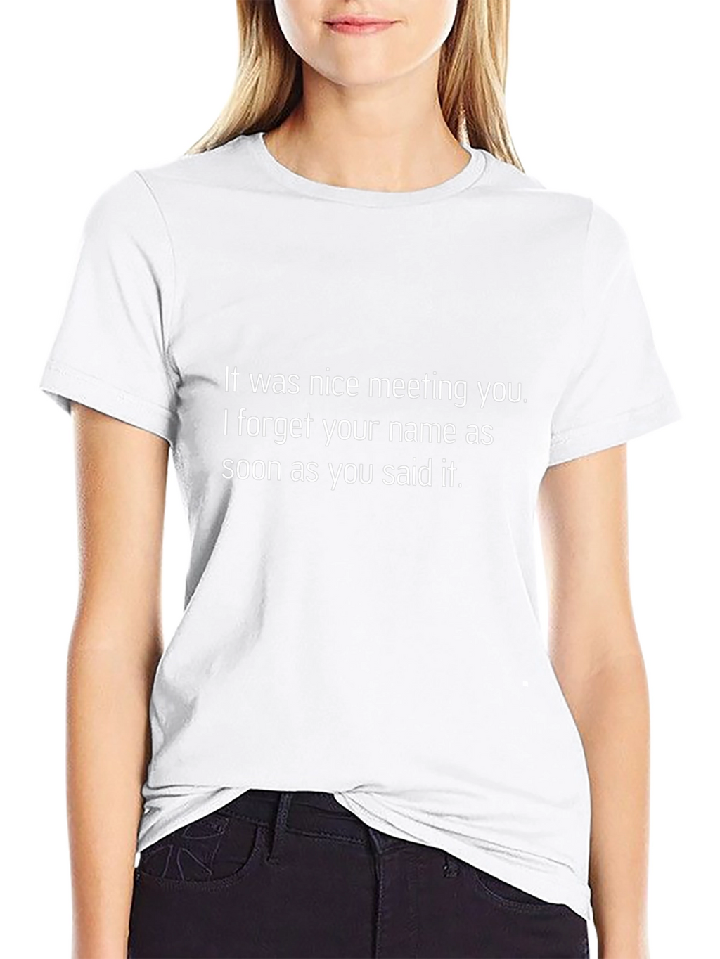 Funny Nice Meeting You Black T-Shirt
